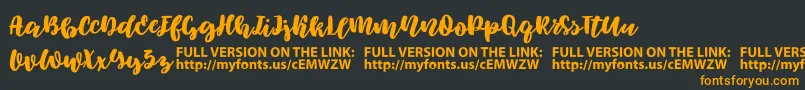 Elowen Font – Orange Fonts on Black Background