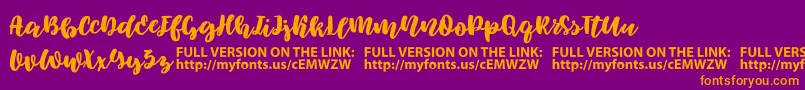 Elowen Font – Orange Fonts on Purple Background