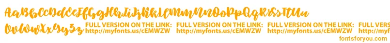 Elowen Font – Orange Fonts on White Background