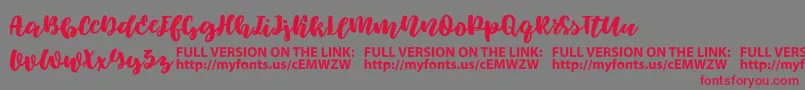 Elowen Font – Red Fonts on Gray Background