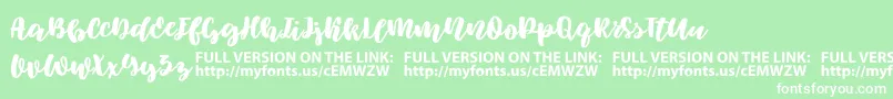 Elowen Font – White Fonts on Green Background