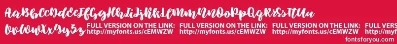 Elowen Font – White Fonts on Red Background