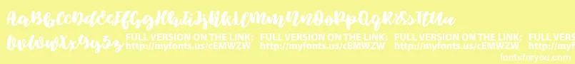 Elowen Font – White Fonts on Yellow Background