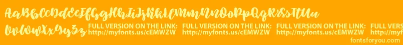 Elowen Font – Yellow Fonts on Orange Background