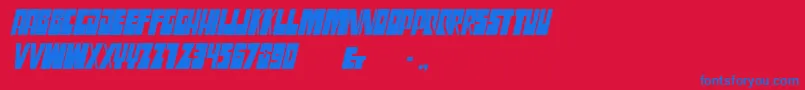 SsgrogyCondensedbolditalic Font – Blue Fonts on Red Background