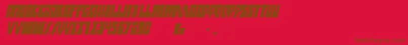 SsgrogyCondensedbolditalic Font – Brown Fonts on Red Background