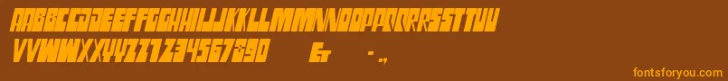 SsgrogyCondensedbolditalic Font – Orange Fonts on Brown Background