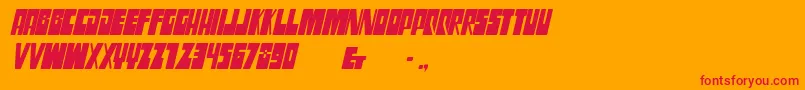 SsgrogyCondensedbolditalic Font – Red Fonts on Orange Background