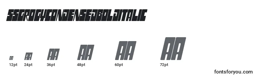 SsgrogyCondensedbolditalic Font Sizes