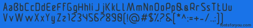 Pamekasanr Font – Black Fonts on Blue Background