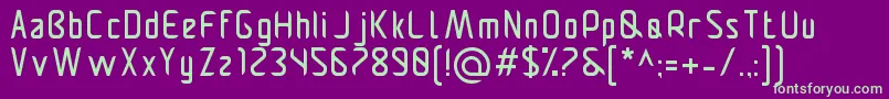 Pamekasanr Font – Green Fonts on Purple Background