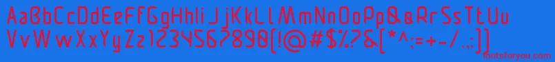 Pamekasanr Font – Red Fonts on Blue Background
