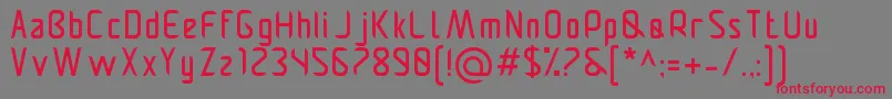 Pamekasanr Font – Red Fonts on Gray Background