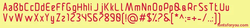 Pamekasanr Font – Red Fonts on Yellow Background