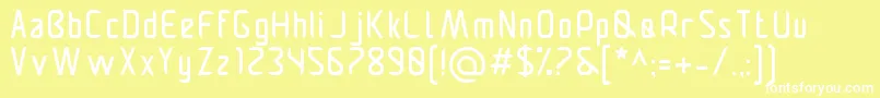 Pamekasanr Font – White Fonts on Yellow Background