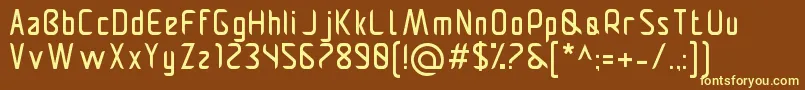 Pamekasanr Font – Yellow Fonts on Brown Background