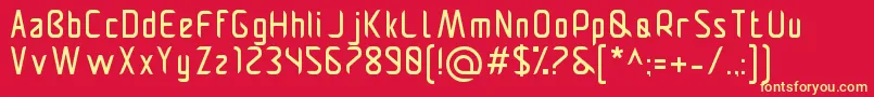 Pamekasanr Font – Yellow Fonts on Red Background