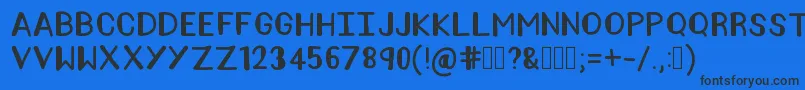AmeliaPond Font – Black Fonts on Blue Background
