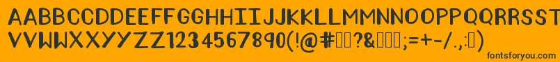AmeliaPond Font – Black Fonts on Orange Background