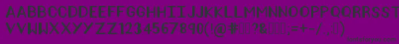 Więcej informacji o czcionce AmeliaPond Czcionka AmeliaPond – czarne czcionki na fioletowym tle