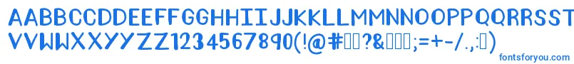 Шрифт AmeliaPond – синие шрифты на белом фоне