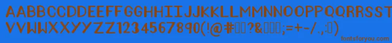 AmeliaPond-fontti – ruskeat fontit sinisellä taustalla