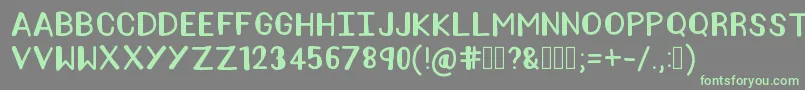 AmeliaPond-fontti – vihreät fontit harmaalla taustalla