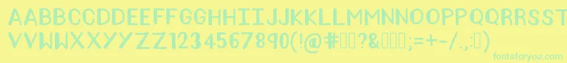 Lisätietoja AmeliaPond-fontista AmeliaPond-fontti – vihreät fontit keltaisella taustalla