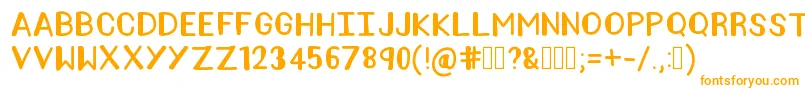 AmeliaPond Font – Orange Fonts on White Background
