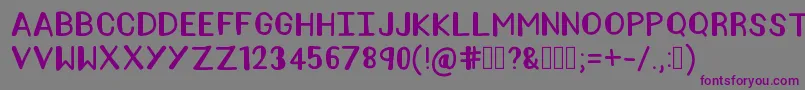 Шрифт AmeliaPond – фиолетовые шрифты на сером фоне
