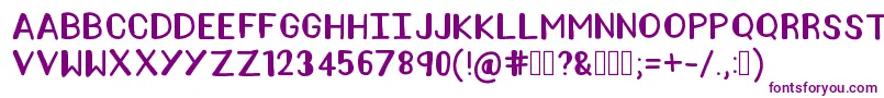 Шрифт AmeliaPond – фиолетовые шрифты на белом фоне