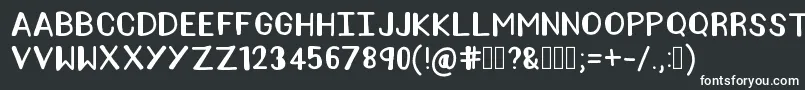 Шрифт AmeliaPond – белые шрифты на чёрном фоне