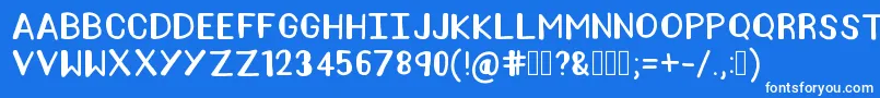 AmeliaPond Font – White Fonts on Blue Background