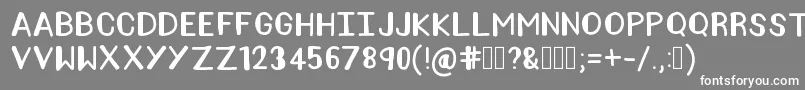 フォントAmeliaPond – 灰色の背景に白い文字