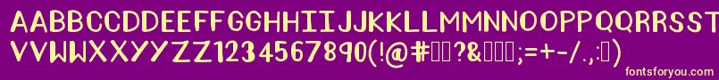 AmeliaPond Font – Yellow Fonts on Purple Background