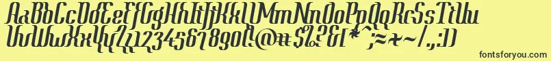 Year2000ContextRegular Font – Black Fonts on Yellow Background