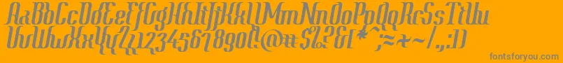 Year2000ContextRegular Font – Gray Fonts on Orange Background