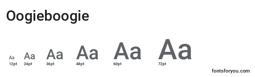 Oogieboogie Font Sizes