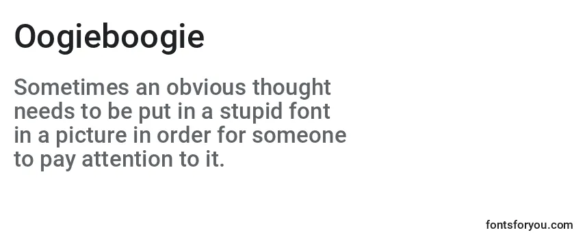 Review of the Oogieboogie Font