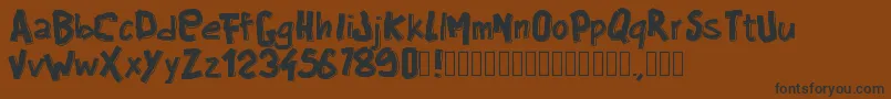 Pwbigblocks Font – Black Fonts on Brown Background