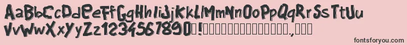 Pwbigblocks Font – Black Fonts on Pink Background