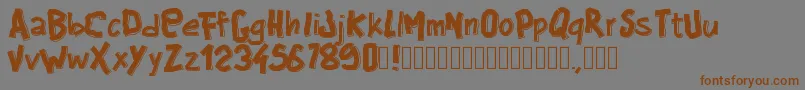 Pwbigblocks Font – Brown Fonts on Gray Background