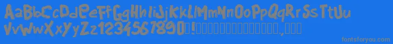 Pwbigblocks Font – Gray Fonts on Blue Background