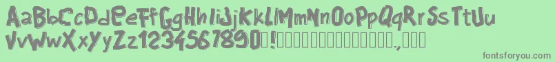 Pwbigblocks Font – Gray Fonts on Green Background
