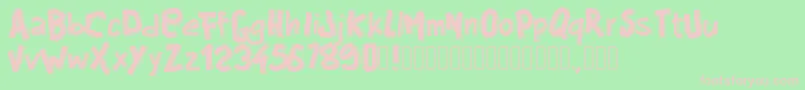 Pwbigblocks Font – Pink Fonts on Green Background