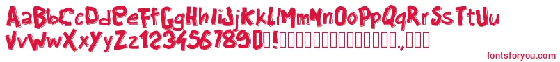 Pwbigblocks Font – Red Fonts on White Background