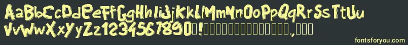 Pwbigblocks Font – Yellow Fonts on Black Background