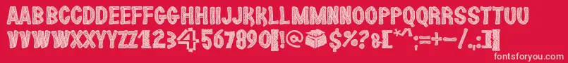 Подробнее о шрифте LaceNice Шрифт LaceNice – розовые шрифты на красном фоне
