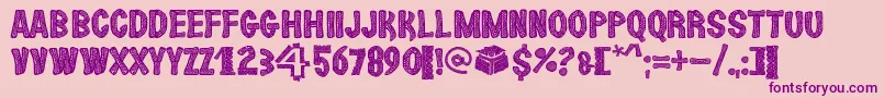 LaceNice Font – Purple Fonts on Pink Background