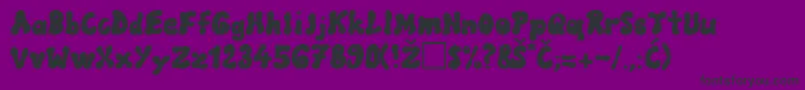 フォントBlow – 紫の背景に黒い文字